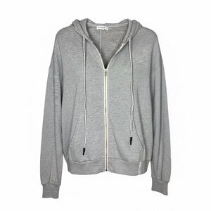 Michael Stars Naomi Zip-Up Hoodie Heather Grey Size L NWT